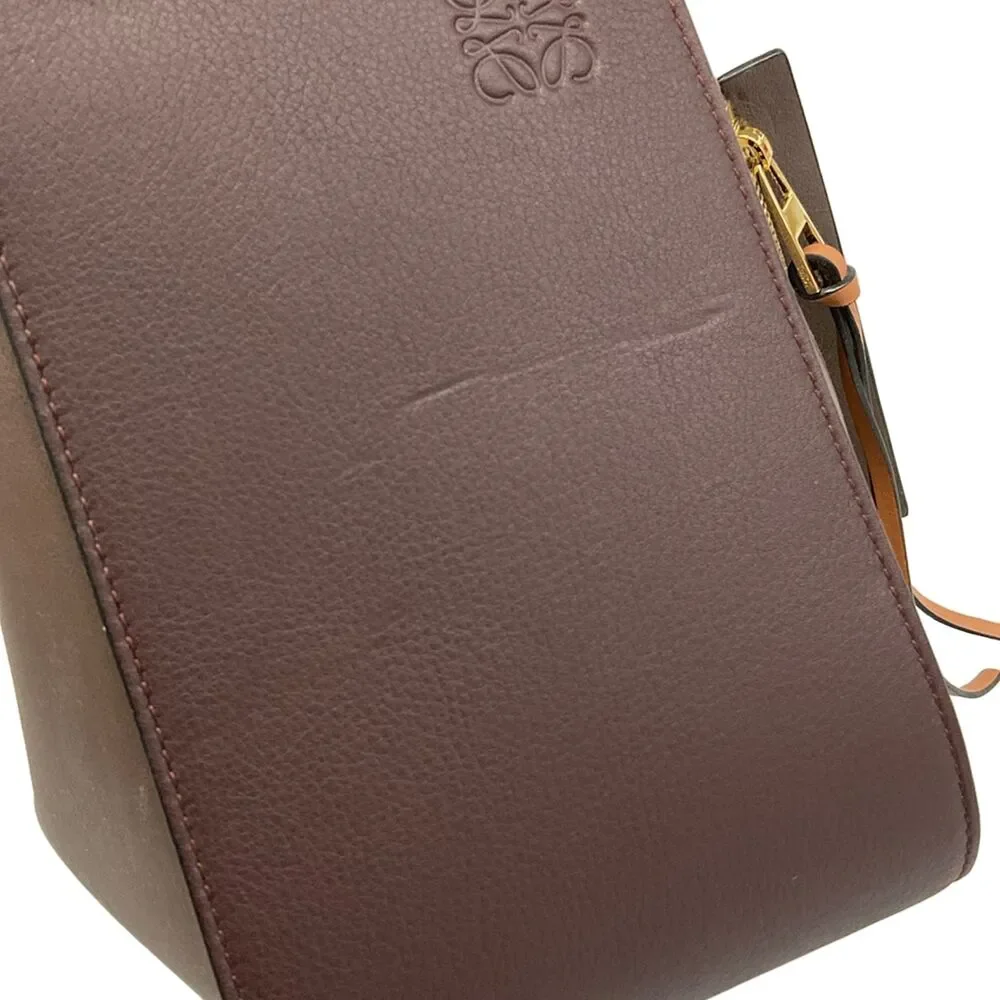Loewe Hammock bag small Handbag 387.30WS35 Dark Brown Bordeaux Brown